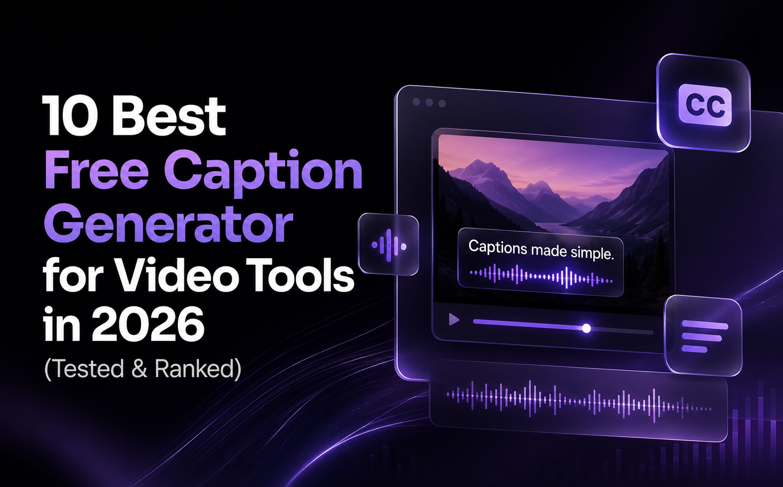 10 Best Free Caption Generator for Video Tools in 2026 (Tested & Ranked)